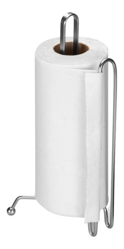 Suporte Para Porta Rolo De Papel Toalha Cozinha Arthi Cor Cromo Fosco Liso
