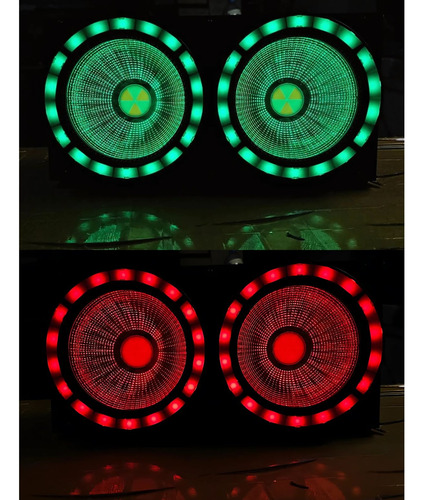 2x Refletor Mini Brut Led 200w Branco Led Rgb Strobo Dmx512