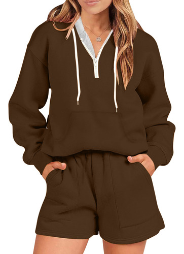 Conjunto De Pantalones Cortos Con Capucha De Ropa Deportiva