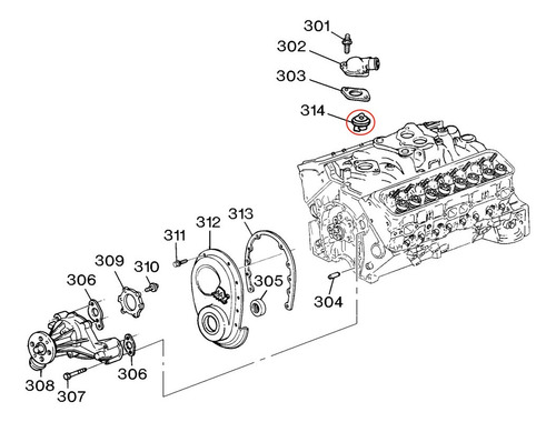 Termostato Motor Chevrolet Impala V8 5.7l 1996 Gm Parts