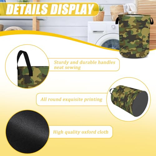 Cesta De Ropa Sucia Con Camuflaje, Cesto De Ropa Con Asas, C