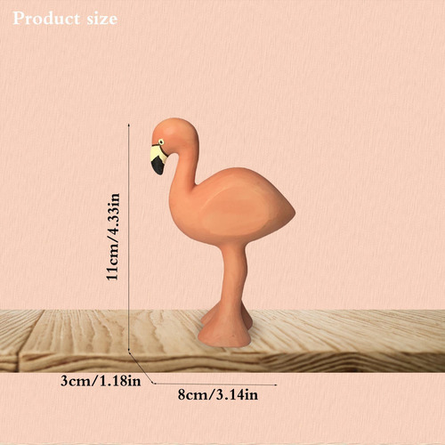 Estatua Del Modelo De Flamingo De Resina 3.1x1.1x4.3