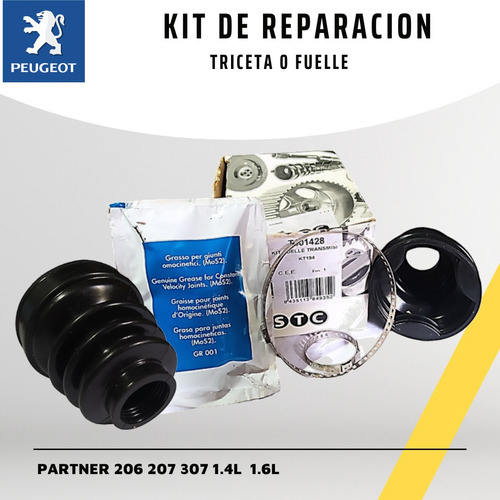 Kit Goma De Tripoide Interna Citroen Peugeot  C3 C4 206 207