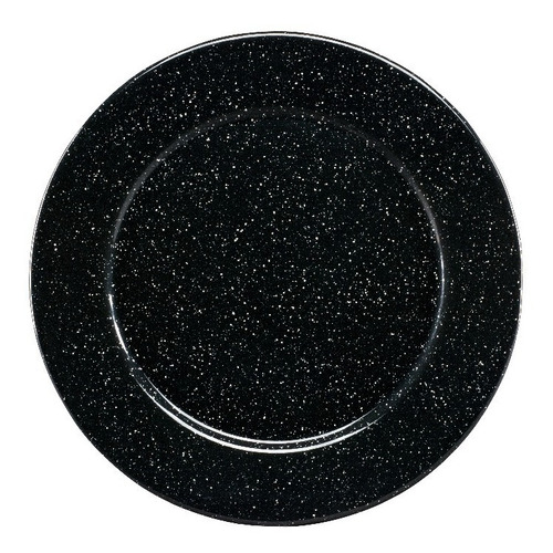 Juego De Plato Base De Peltre Con Ala, 6 Piezas Negro