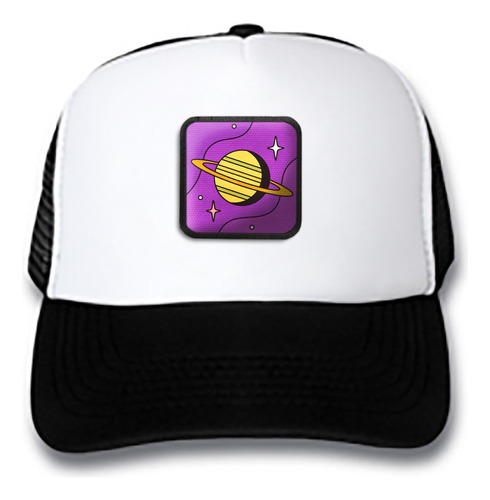 Gorra Gorro Trucker Ufo Ovni Planeta Saturno Violeta As35