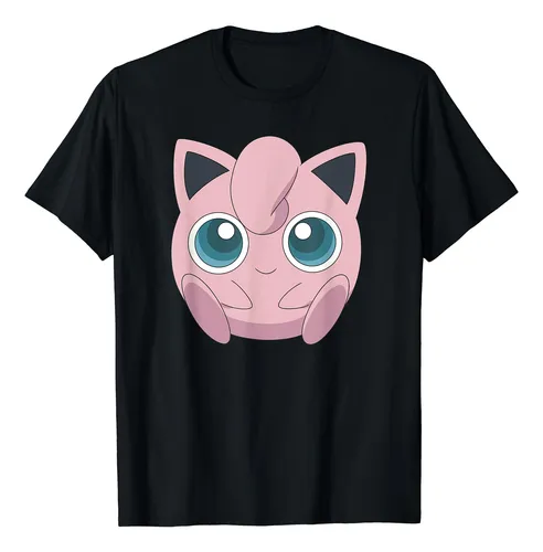 Camiseta Negra De Jigglypuff Pokemon Playera Hombre Unisex