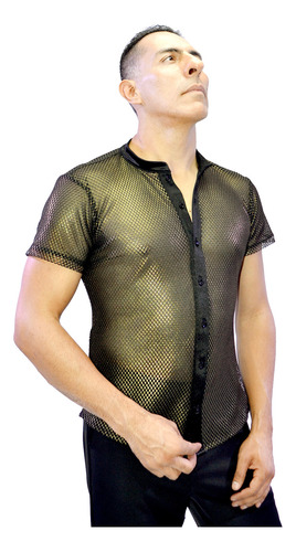 Camisa De Red Baile Latino Antro Rumba Salsa Joroi