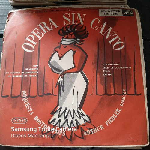 Simple Sobre Orq Boston Pops Opera Sin Canto Rca Victor C14