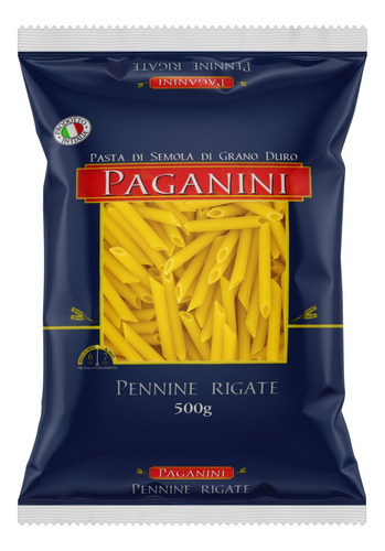 Macarrão de Sêmola Grano Duro Pennine Rigate Paganini Pacote 500g