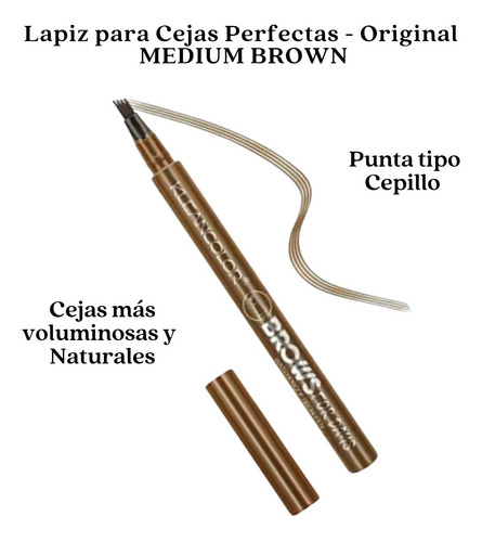 Imagen 2 de 4 de Lapiz Delineador Cejas Café Pelo A Pelo Cejas Perfectas