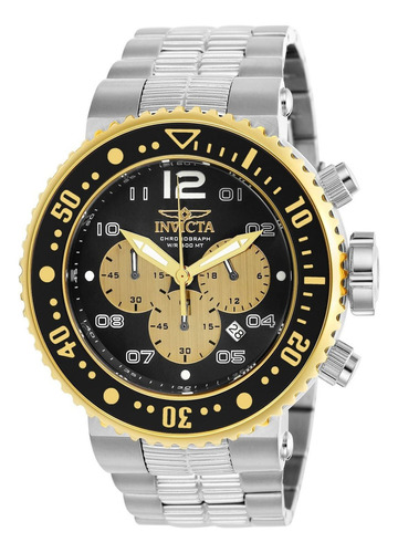 Reloj Invicta 25075 Plateado Hombre Color De La Correa Plata/dorado Color Del Bisel Azul Color Del Fondo Azul