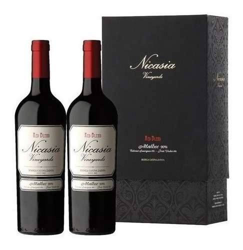 Vino Nicasia Red Blend Malbec Estuche X 2