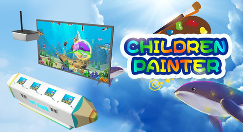  Children Interactive Projection System Painting Game