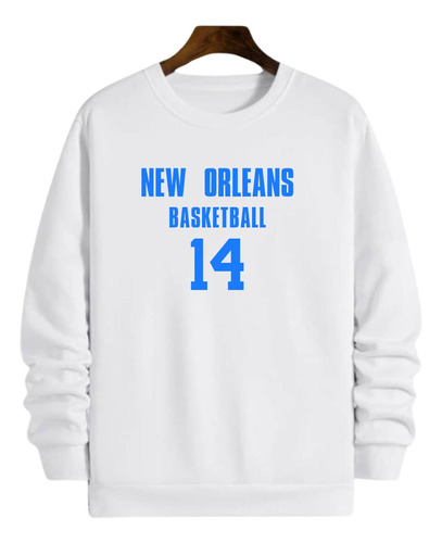 Blusa Moletom Gola Basquete New Orleans Basketball Número 14