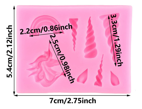 Molde De Silicona De Unicornio Con Orejas De Cuerno De Unico