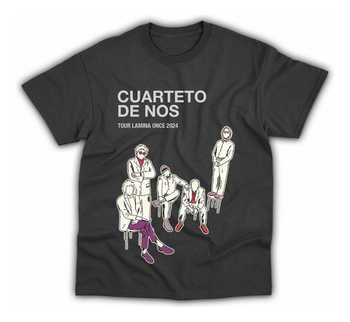 Camiseta Premium Dtf Rock Cuarteto De Nos 2024