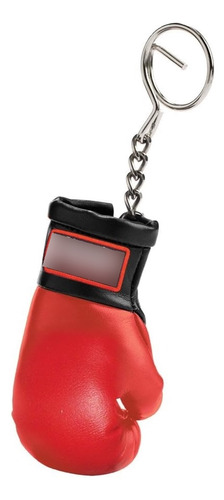 Llavero Mini Guante De Box Ringside Color Rojo Negro De 7cm