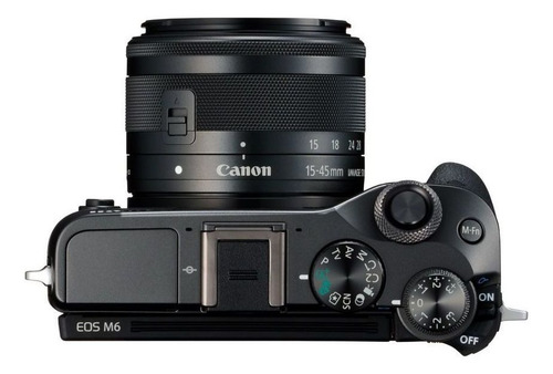 Canon EOS M6 15-45mm IS STM sin espejo color negro