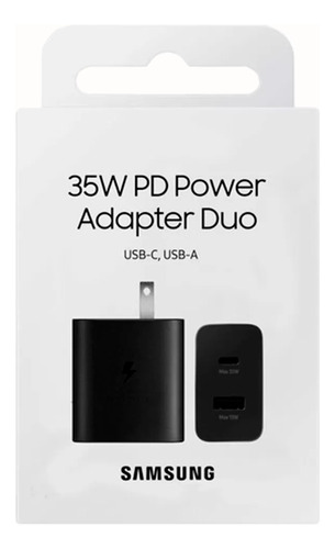 Cargador Samsung Duo 35w / 15w Carga Rápida Sin Cable Negro 