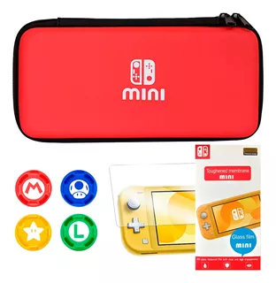 Case Nintendo Switch Lite C/ Película E 4 Grips De Analógico