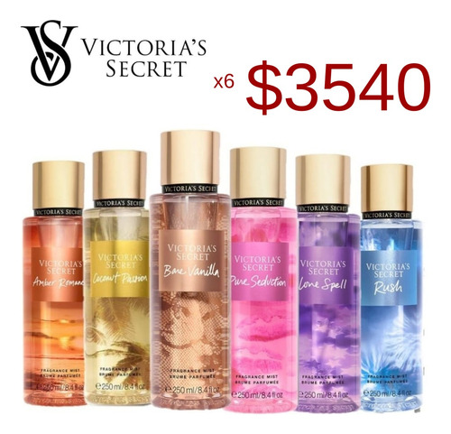 Pack X6 Body Splash Victoria's Secret Shimmer