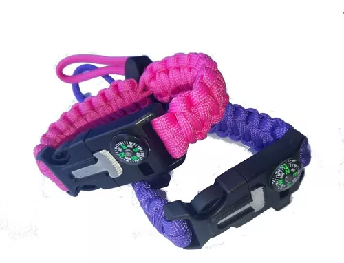 Combo Pulseras Supervivencia Paracord X3 Unidades Silbato y Pedernal M –  Cómpralo en casa