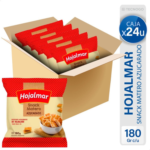 Caja Galletitas Hojalmar Snack Materos Azucarados Dulce Pack