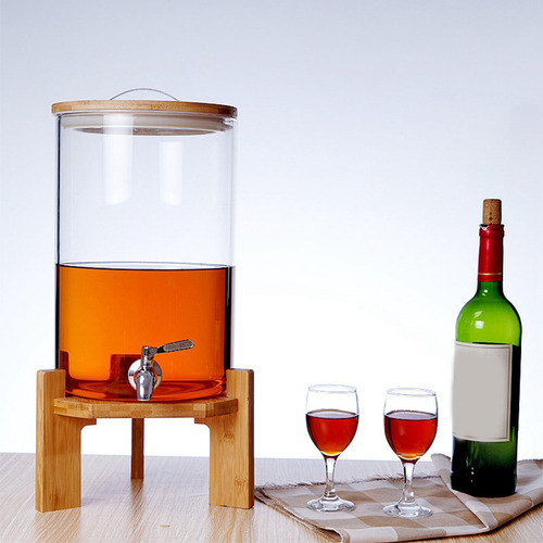 Dispensador De Barril De Bebidas De Vidrio, Jarra De Jugo 8l