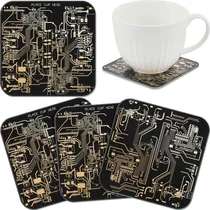 Comprar Nuenen 4 Posavasos De Placa De Circuito, Posavasos De Pcb,