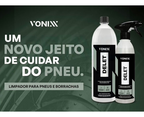 Delet 5l Vonixx Limpador Para Pneus E Borrachas Galao 5l