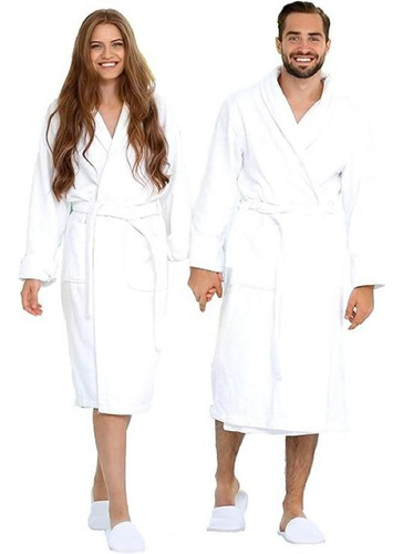 Luxury Spa Bathrobe, 100% Organic Terry Cotton For Men Women