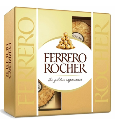 Imagen 1 de 2 de Bombón Ferrero Rocher Estuche X4 Unidades.