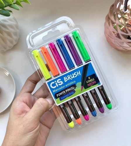 Imagem 4 de 6 de Caneta Cis Brush Pen, Stabilo Point, Boss Neon, Lettering