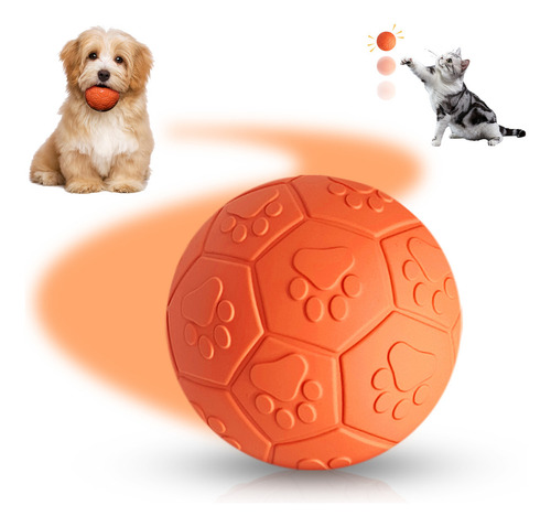 Bola de Futebol Pequena com Som para Cachorro Momovida Dt-15 Laranja