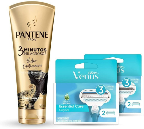 Kit X7 Und Pantene Acondicionador +venus Repuesto Afeitadora