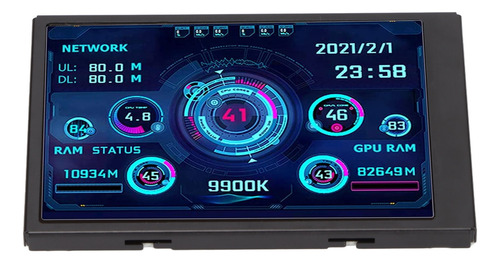 Mini Monitor De 3,5 Polegadas Ips Usb Screen Aida64 Pc Cpu D