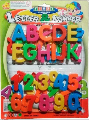 Blister Con Juego De Letras En Plástico Con Imanes Atras