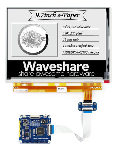 Sombrero Pantalla E-ink 9.7  Para Raspberry Pi4b W