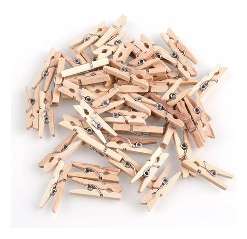 Set De 18 Mini Pinzas De Madera Cod S308-1