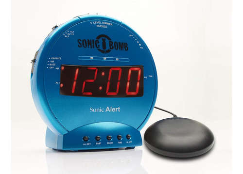 Reloj Despertador Sonic Alert Turquesa , Digital , Plastico