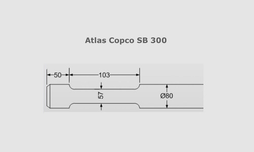 Pica Pulseta Martillo Hidraulico Atlas Copco Sbc610 (80mm)