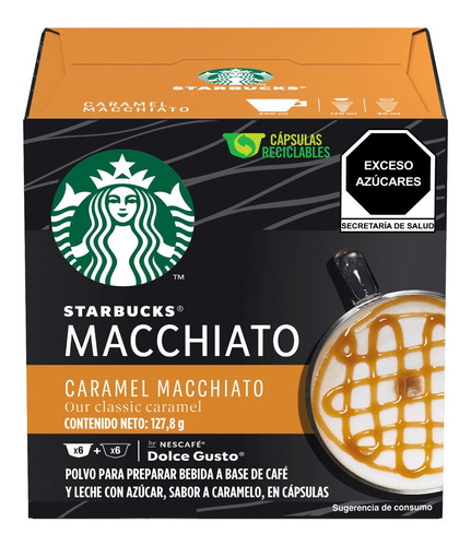 Imagen 1 de 1 de Nescafé Dolce Gusto 12 Cápsulas Starbucks® Caramel Macchiato