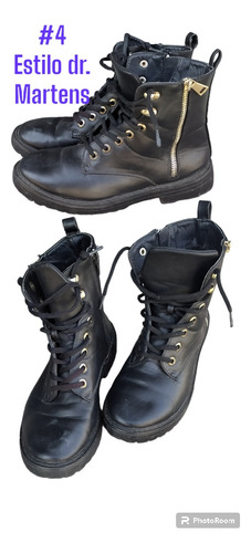 Botas Estilo Dr Martens Color Negras 