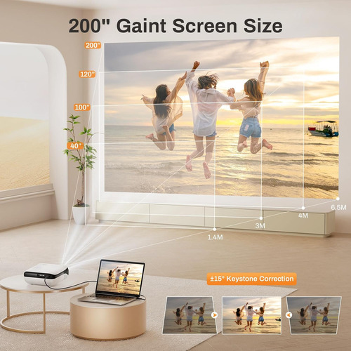 Proyector Bluetooth 1080p Nativo Con Wifi Bluetooth