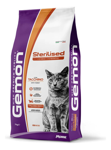 Gemon High Premium gato Sterilised Pavo 7kg