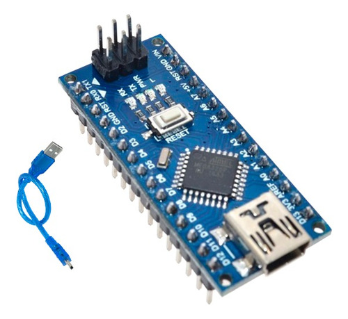 Placa Compatible Para Arduino Nano Ch340 Atmega328+cable Usb