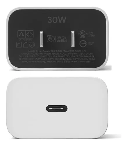 Cargador USB-C Google de 30 W - Blanco