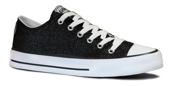 Zapatillas Glitter Negras Mujer | MercadoLibre 📦