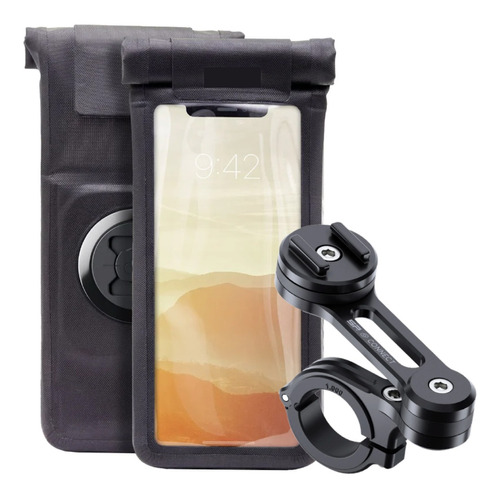 Soporte De Celular Moto + Funda Universal Talle M Sp Connect