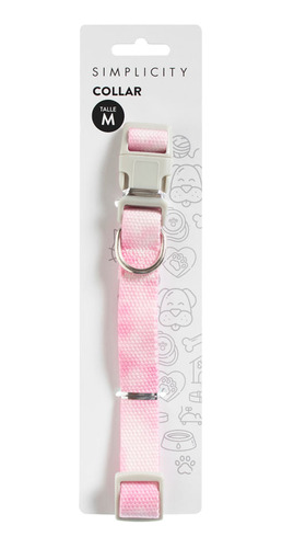 Collar Para Mascotas Simplicity Rosa Talle M